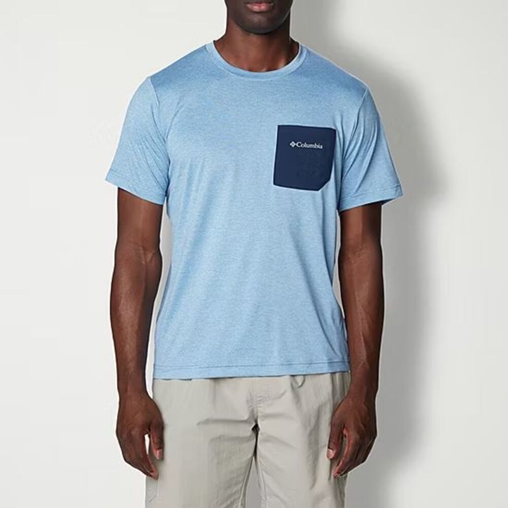 Columbia Men's Hike Moisture-Wicking Crew Neck T-shirt Skyler Blue Heather S
